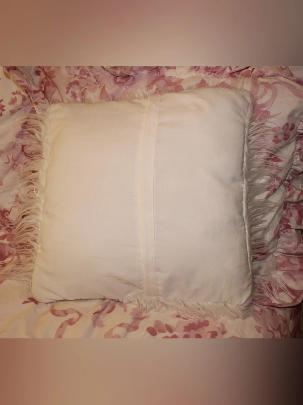 EUC Faux Fur Pillow Cover With Insert